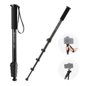 K&F Concept 63 inch Camera Monopod – 5-Section Aluminum