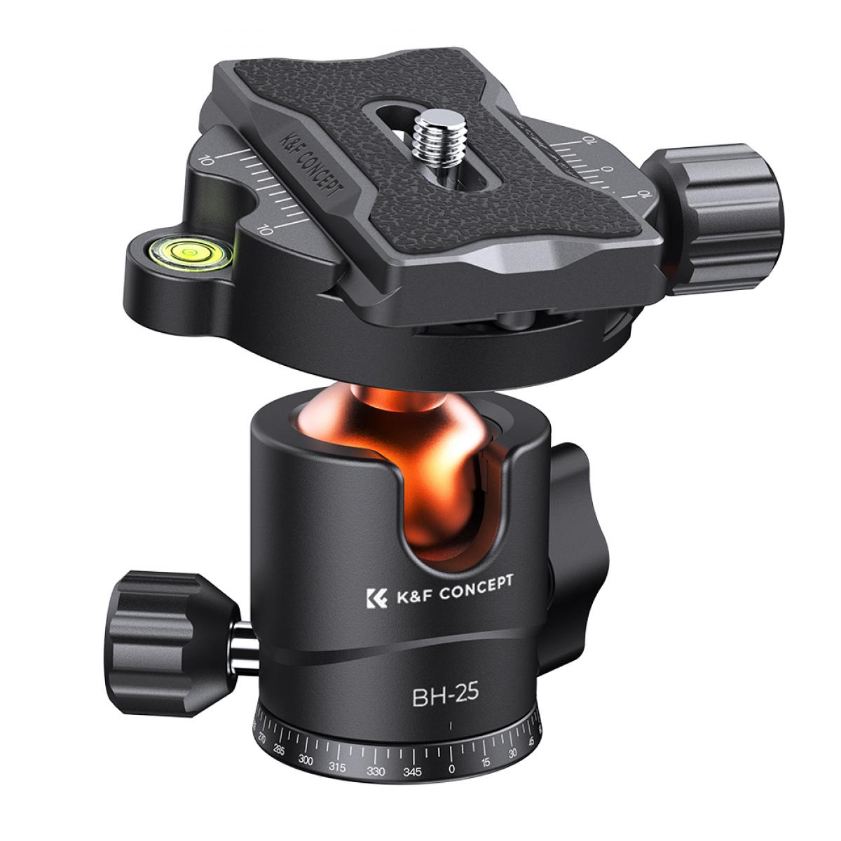 K&F Concept Camera Tripod Ball Head with Quick Release and Spirit Level