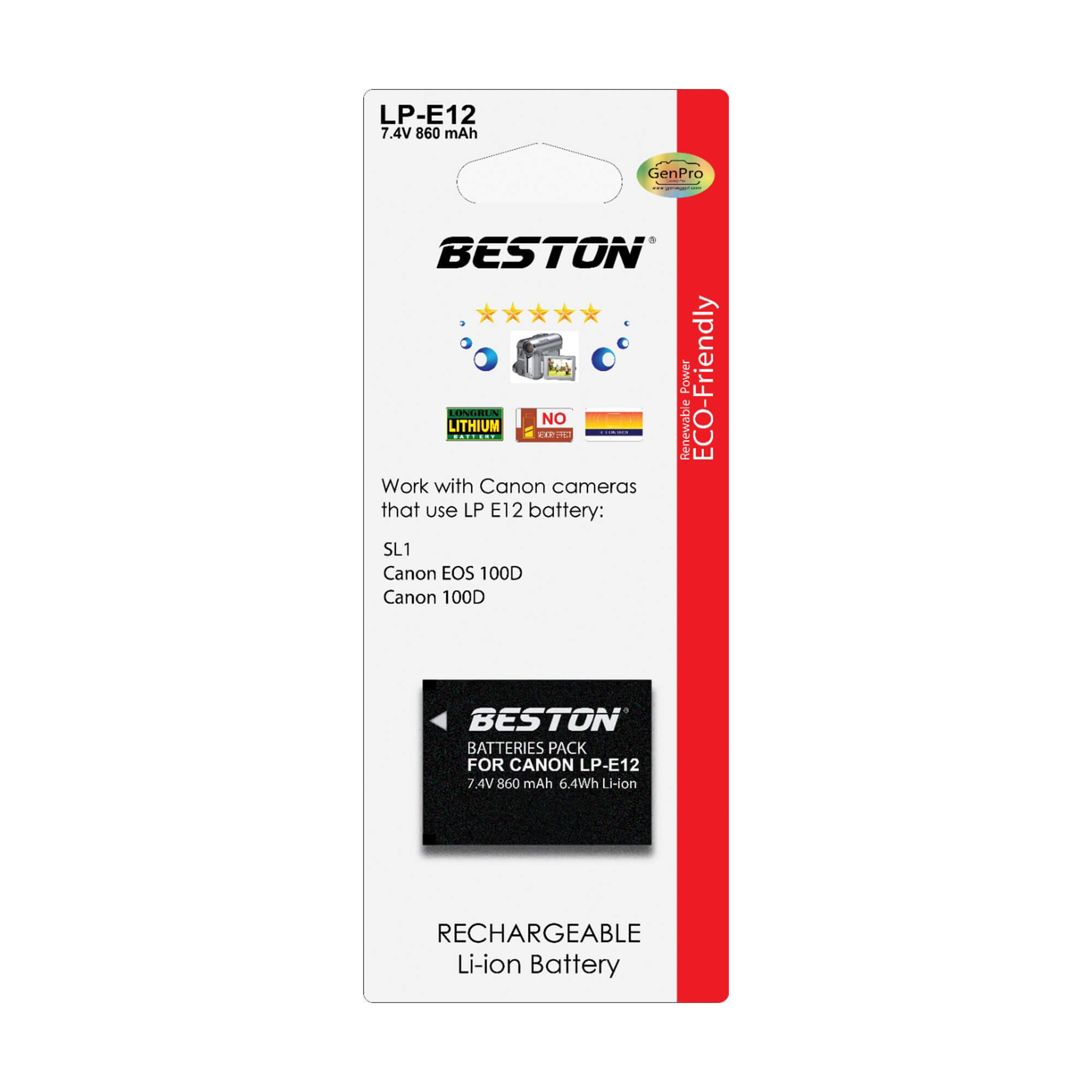 BESTON LP-E12 Battery for Canon