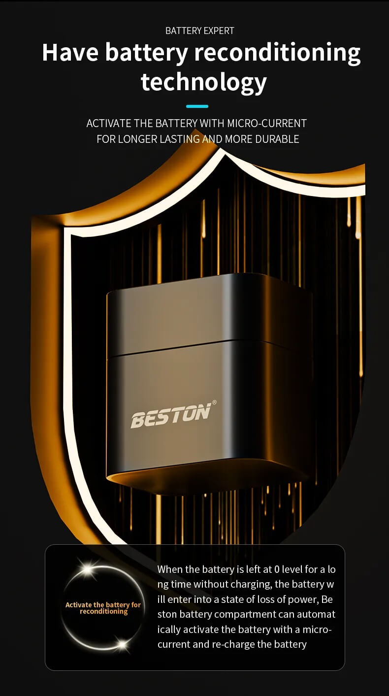 BESTON M7036 Li-ion AA 8 Slot 1.5V Battery Charger Type C - Image 8