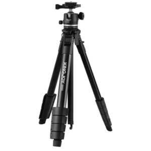 KINGJOY S650-GS10 5-Section Aluminum Tripod for Cameras and Smartphones