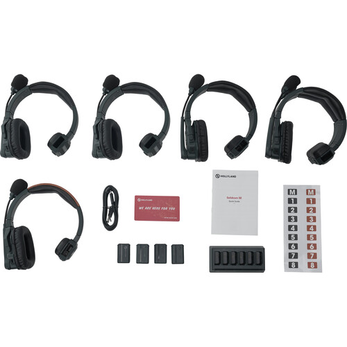 Hollyland Solidcom SE 5S 5-Person Full-Duplex Single-Ear Noise-Canceling Headset Intercom System (2.4 GHz) - الصورة 4
