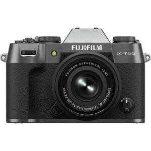 FUJIFILM X-T50 Mirrorless Camera with XC 15-45mm f/3.5-5.6 Lens - Charcoal Silver