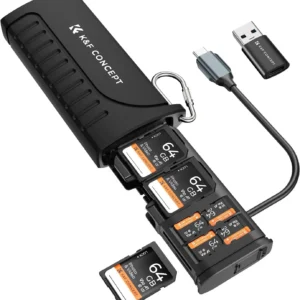 K&F Concept USB 3.1 UHS-II High-Speed Card Reader and Storage Case