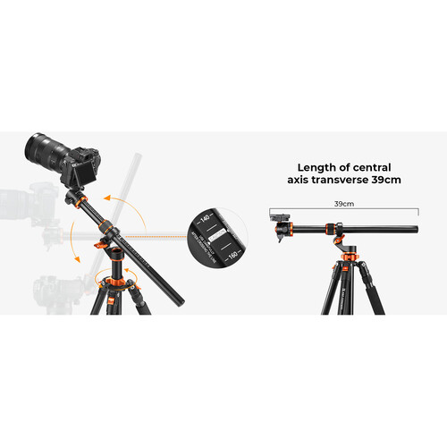 K&F Concept Professional Video Tripod with Ball Head BH-28L - الصورة 9