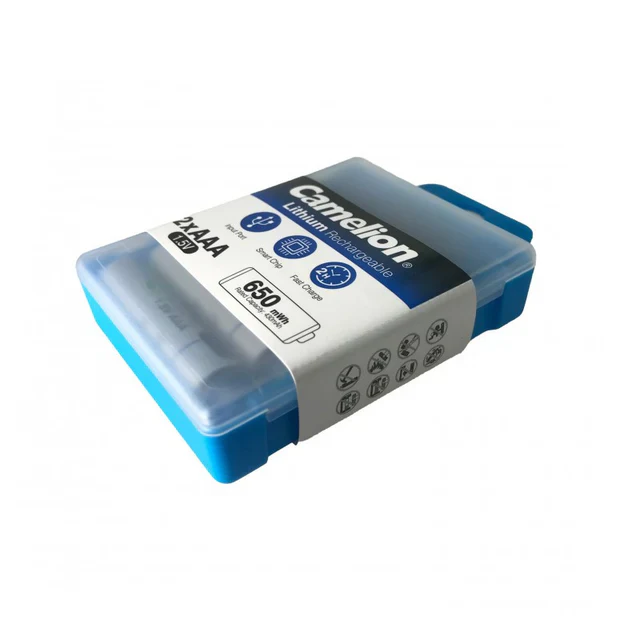 Camelion Lithum Rechargeable AA UB-AA2200-PBH2 2PC Box - الصورة 2