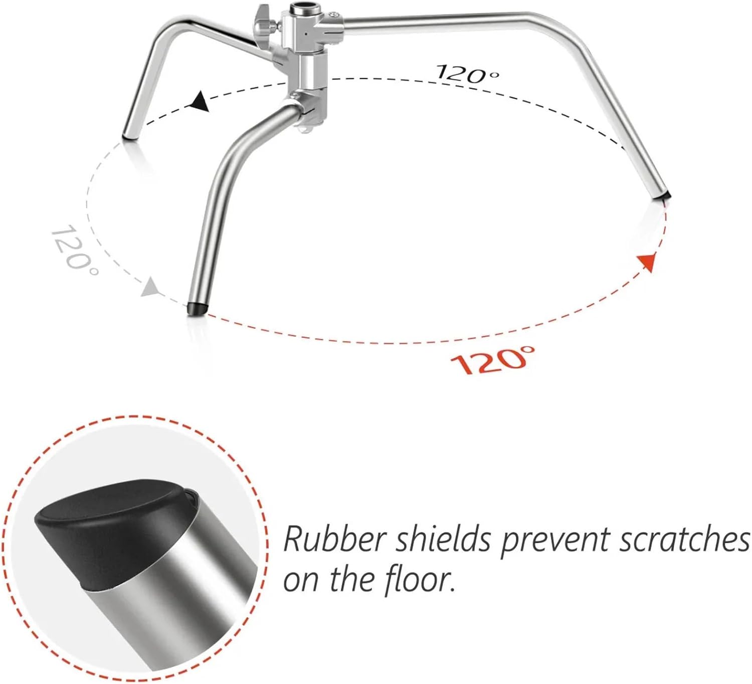 Fx Studio 3.3M Stainless Steel C-Stand with Boom Arm - الصورة 3