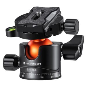 K&F Concept 36mm Metal Ball Head 360° Panoramic Quick Release 16kg Load