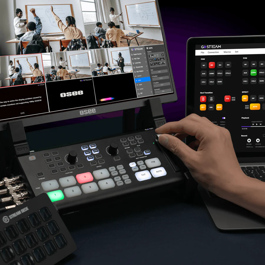 OSEE GoStream Duet Live Stream Video Mixer Switcher with SD Record and NDI HX Supported - الصورة 2