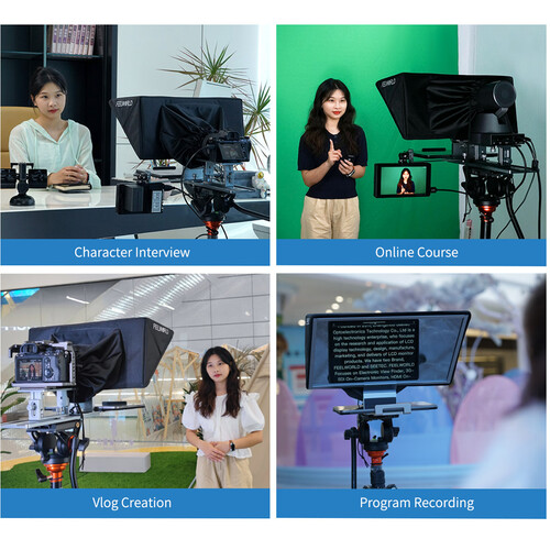 FeelWorld TP16 Folding Teleprompter with Remote Control for Tablets - الصورة 5
