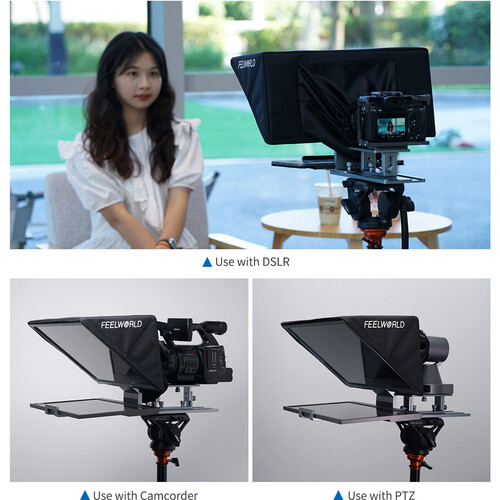 FeelWorld TP16 Folding Teleprompter with Remote Control for Tablets - الصورة 4