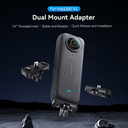 TELESIN Dual Mount Adapter for Insta360 X4 - الصورة 7