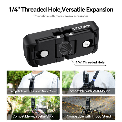 TELESIN Dual Mount Adapter for Insta360 X4 - الصورة 9