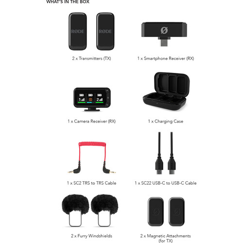 RODE Wireless Micro 2-Person Ultracompact Wireless Microphone Pro System for Cameras and Mobile Devices - 2.4 GHz - Image 20
