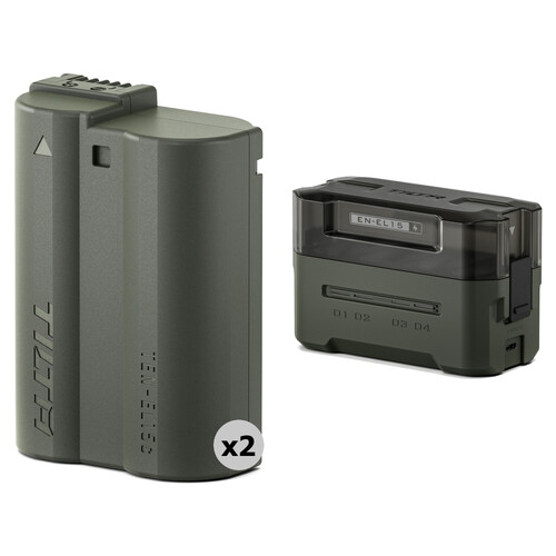 Tilta EN-EL15C Kit with 2 Batteries and Charging Station -Green