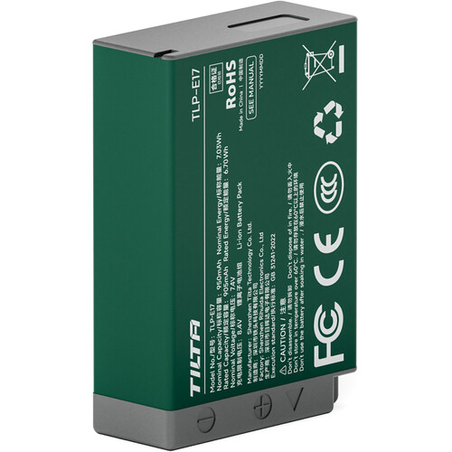 Tilta LP-E17 USB-C Battery -950mAh, Forest Green - الصورة 4