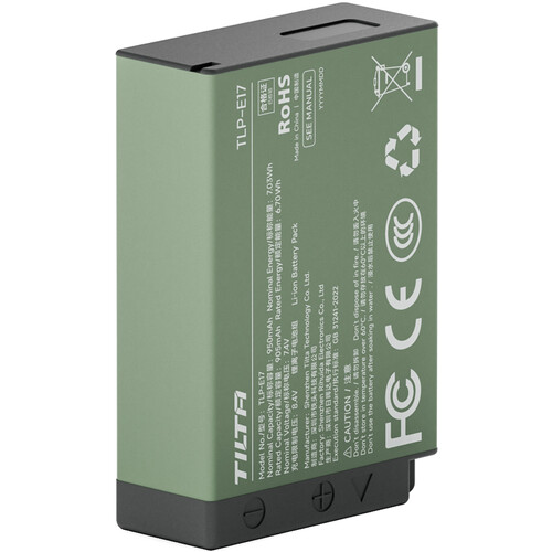 Tilta LP-E17 USB-C Battery 950mAh - Ash Green - الصورة 2