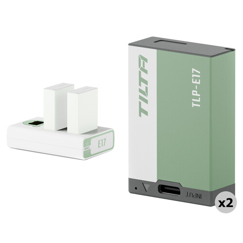Tilta LP-E17 Kit with 2 Batteries and 2-Bay USB Charger -Ash Green