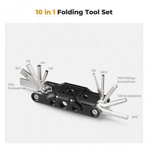 K&F Concept MS28 Folding 10-in-1 Hex Key Set Multi Tool - Image 2