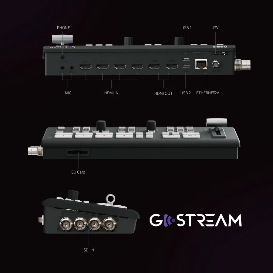 OSEE GoStream Duet Live Stream Video Mixer Switcher with SD Record and NDI HX Supported - الصورة 6