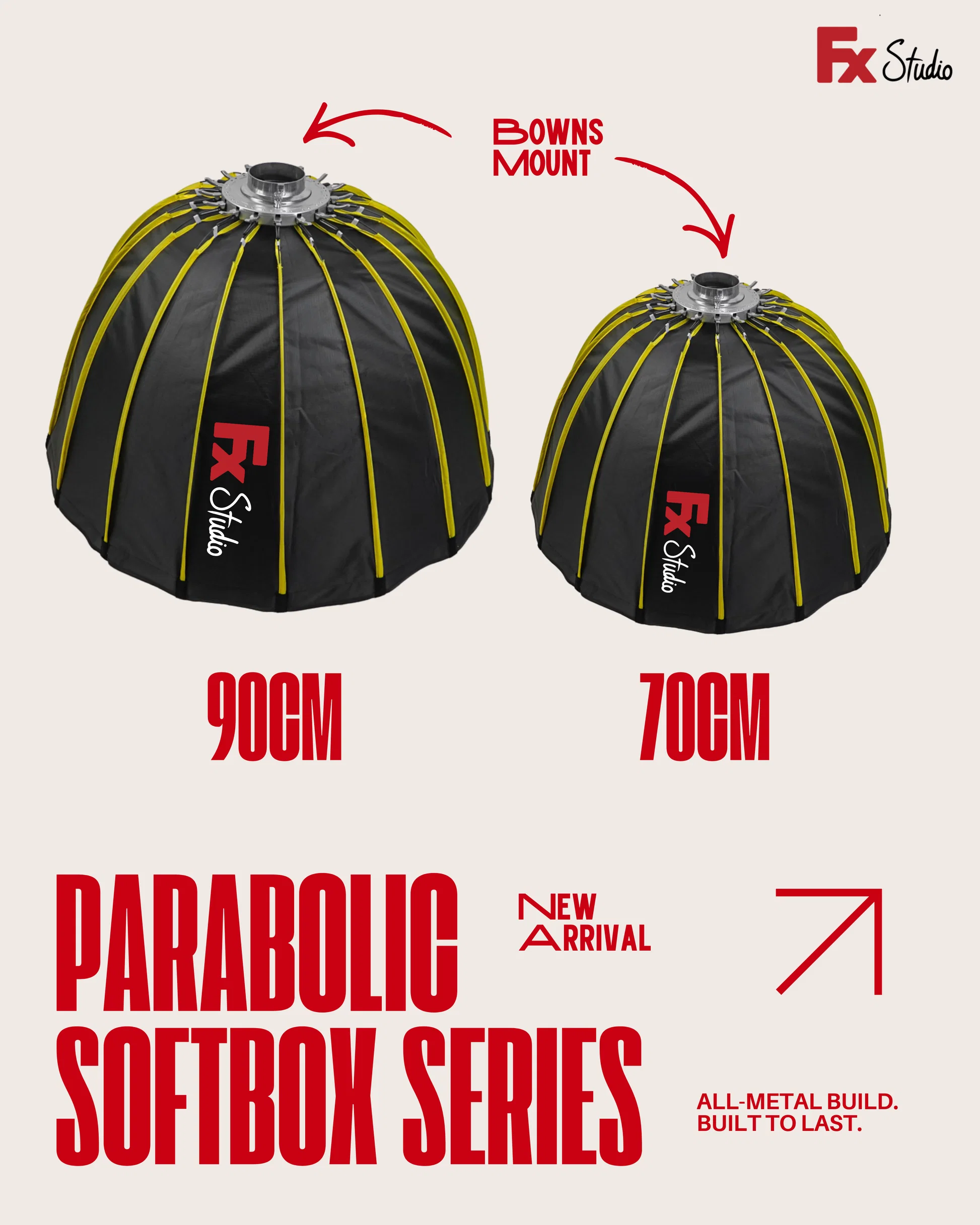 Fx Studio 90cm Deep Parabolic Softbox with Grid -Bowens Mount - الصورة 2