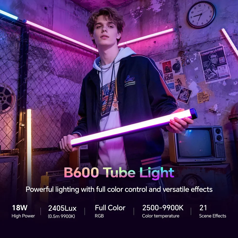 PHOTOOLEX B600S RGB Magnetic Tube Light - Image 5