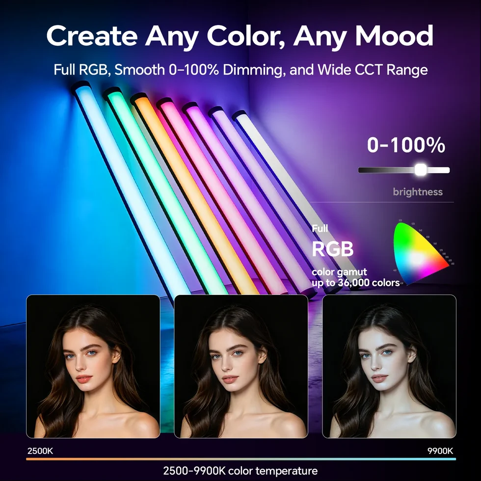 PHOTOOLEX B600S RGB Magnetic Tube Light - Image 4