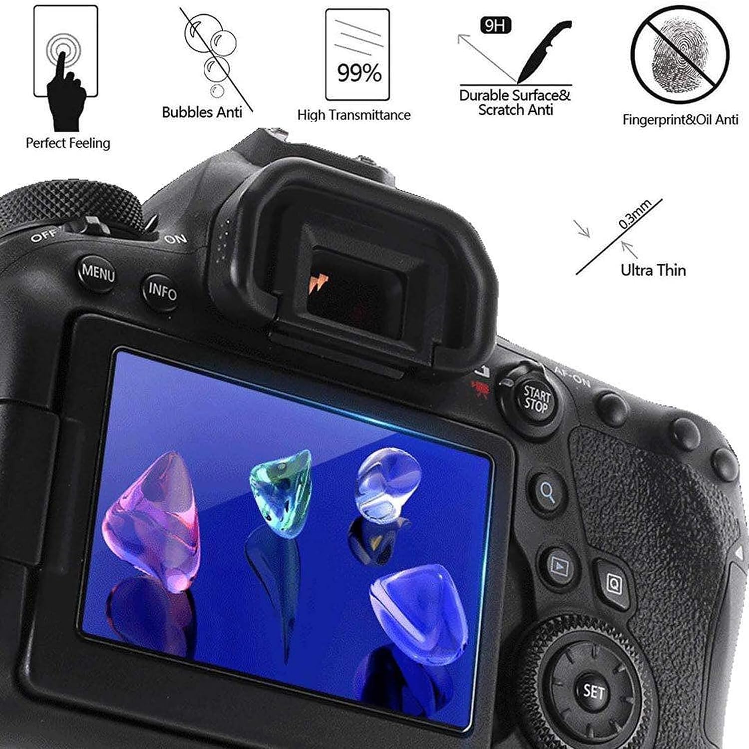 Generic Screen Protector for Canon EOS R5 Top Appliable for Canon R5-R5 - الصورة 2